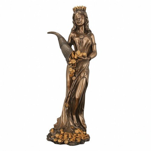 Statue avec corne abondance - corne, d'abondance