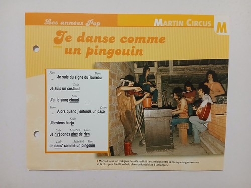 Carte fiche martin - -, circus