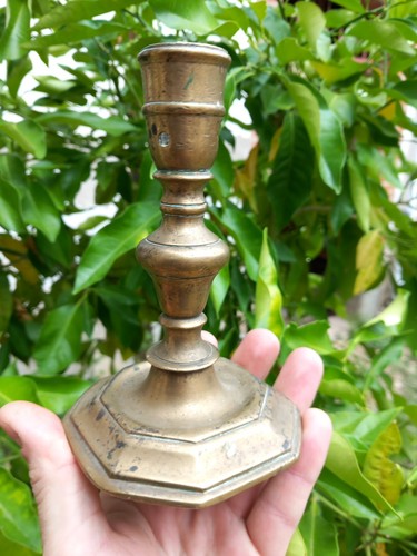 Bougeoir bronze tourné - bougeoir,