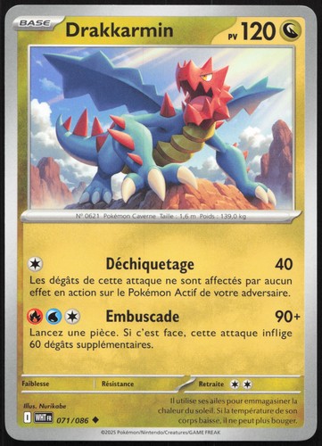 Carte pokémon drakkarmin - carte,