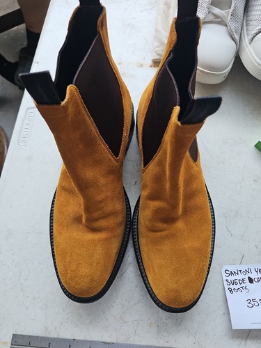 Santoni yellow chelsea boots - santoni,