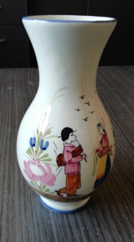 Vase décor personnage breton - vase,
