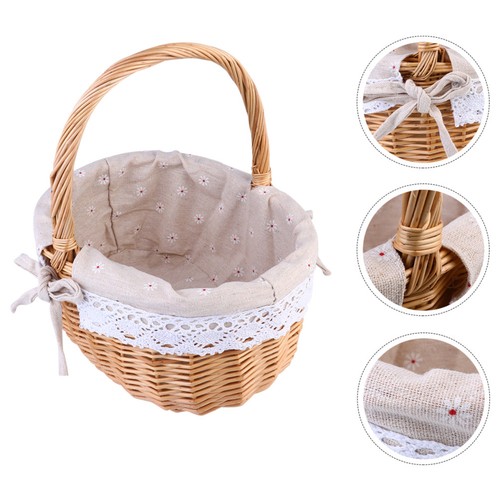 Burlap basket panière - basket,
