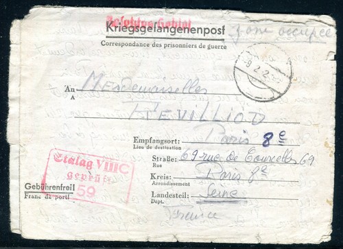 Formulaire pour prisonnier - pour,