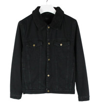 Veste jean sherpa noir jet - veste,