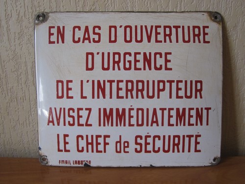 Ancienne plaque emaillee - plaque,