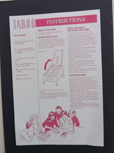 Jeu taboo games1990 - jeu, taboo,