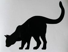 Sticker chat qui regarde vers le bas, idéal sur des escalier ou sur un meuble