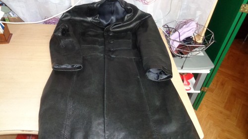 Manteau cuir veritable taille - manteau,