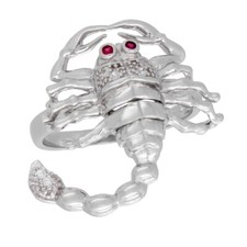 Homme Argent Sterling Scorpion