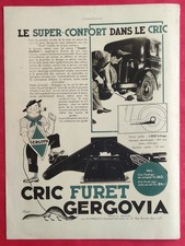 Publicité de presse Automobile Le Super Confort dans le CRIC FURET GERGOVIA 1933