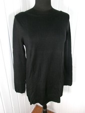 Robe Pull long COP COPINE voile et coton  noir KAZAN S 36/38 superposé