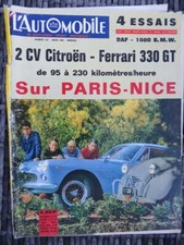 l'automobile 227 Mars  1965 , Ferrari 330 GT, Citroen 2cv, Daf, BMW 1600