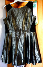 ROBE DE SOIREE COKTAIL et FETES Marque OASIS  T.44 mordoré/noir - comme NEUVE