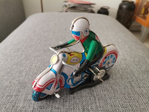 Jouet mécanique tôle - en, moto