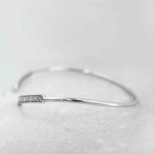 Bracelet jonc diamant ct - jonc,