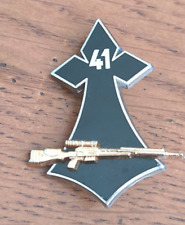 Insigne Militaire 41° Régiment Infanterie Hermine Brevet Fusil FRF2 Delsart /U48