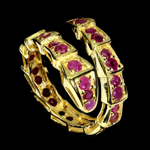 925 bague argent - en, rubis