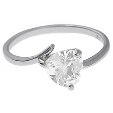BAGUE Femme COEUR en ARGENT