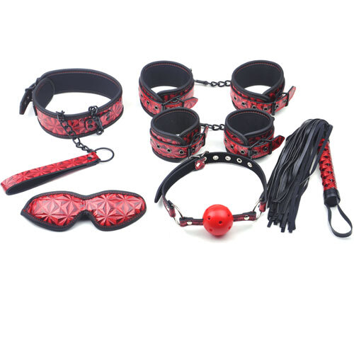 Kit 6pcs bondage collier - bondage, sm
