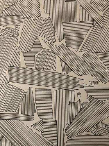Beau dessin encre - encre, abstrait