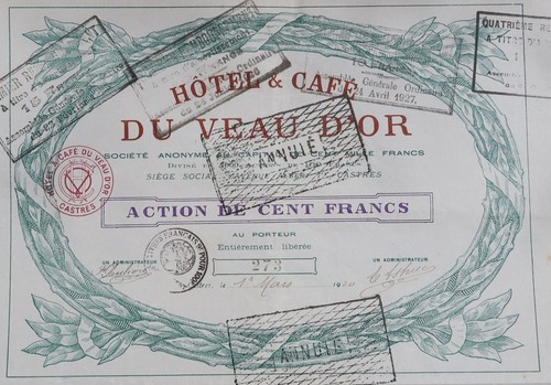 Action 1927 hôtel café du - 1927,