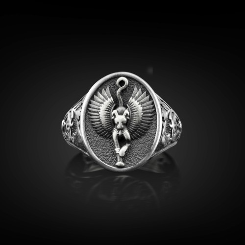 Bague chevalière homme - , en