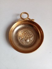 testeur de vin ancien diamètre 7,5 cm en plaqué or