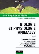 Biologie et physiologie animale : Cou... - Collectif - V2181210
