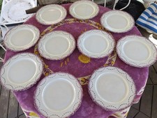 10 Assiettes Plates Faience