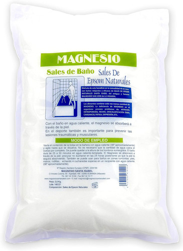 Sel epsom naturel - 2,5, kg