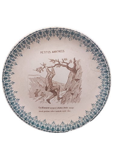 Vintage assiette parlante
