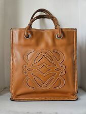 Loewe anagram leather tote bag