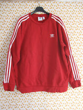 Sweat Adidas Originals rouge Trefoil jersey Tracking Vintage Homme - L