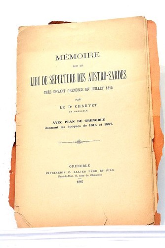 Livre ancien charvet memoire - ancien,