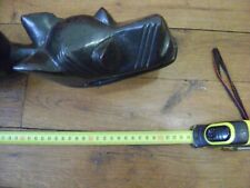 Art Africain Pirogue en Bois D'ébéne sans personnage Long 102 x9x7 ,Poids 3,7 kg