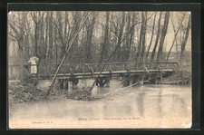 CPA Hèry, Pont rustique sur le Serein 