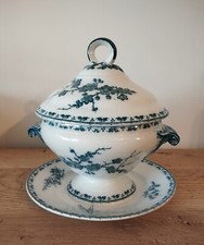 Saucière décor Modèle Carmen Sarreguemines Petite Soupière Couvercle 