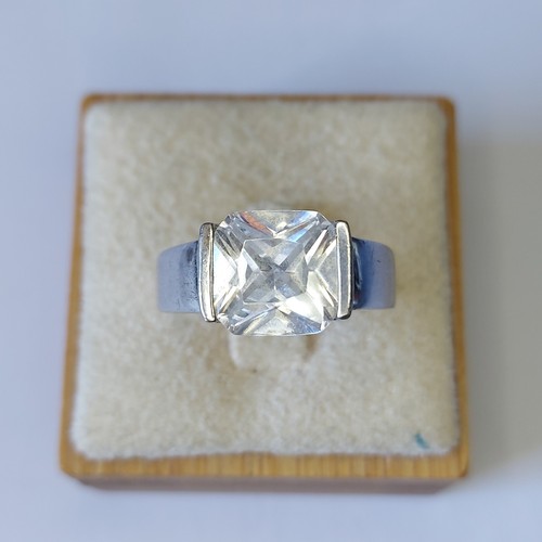 Ancienne bague décor zircon - décor,