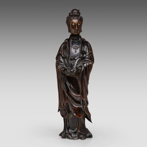 Guanyin bronze chinois - guanyin,