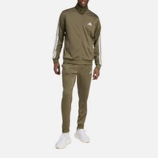 Adidas Survêtement Homme Sportswear 3 Stripes Tricot TT - Couleur : Olive/Blanc