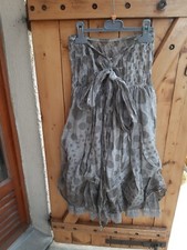 ROBE bustier d'été légère à pois taupe Taille 36