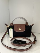 Sac Mini Longchamp XS Noir - NEUF Avec Étiquette & Bandoulière