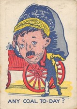 ANCIENNE CARTE A JOUER OU CHROMO ANY COAL TO DAY CHARBONNIER