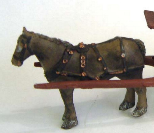 Cheval avec harnais non - avec, m4
