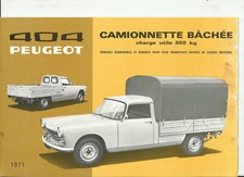 PEUGEOT 404 - 1971 - PICK-UP CAMIONNETTE / catalogue brochure dépliant
