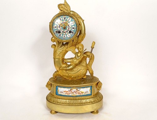 Pendule restauration bronze - pendule,