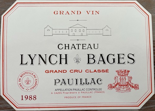 étiquette château lynch - Étiquette,