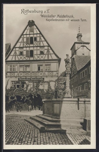 Carte postale rothenburg - carte, ou