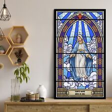 Vierge Marie, Peinture Sainte Marie, Art Mural, Art Chrétien, Icone Chrétienne